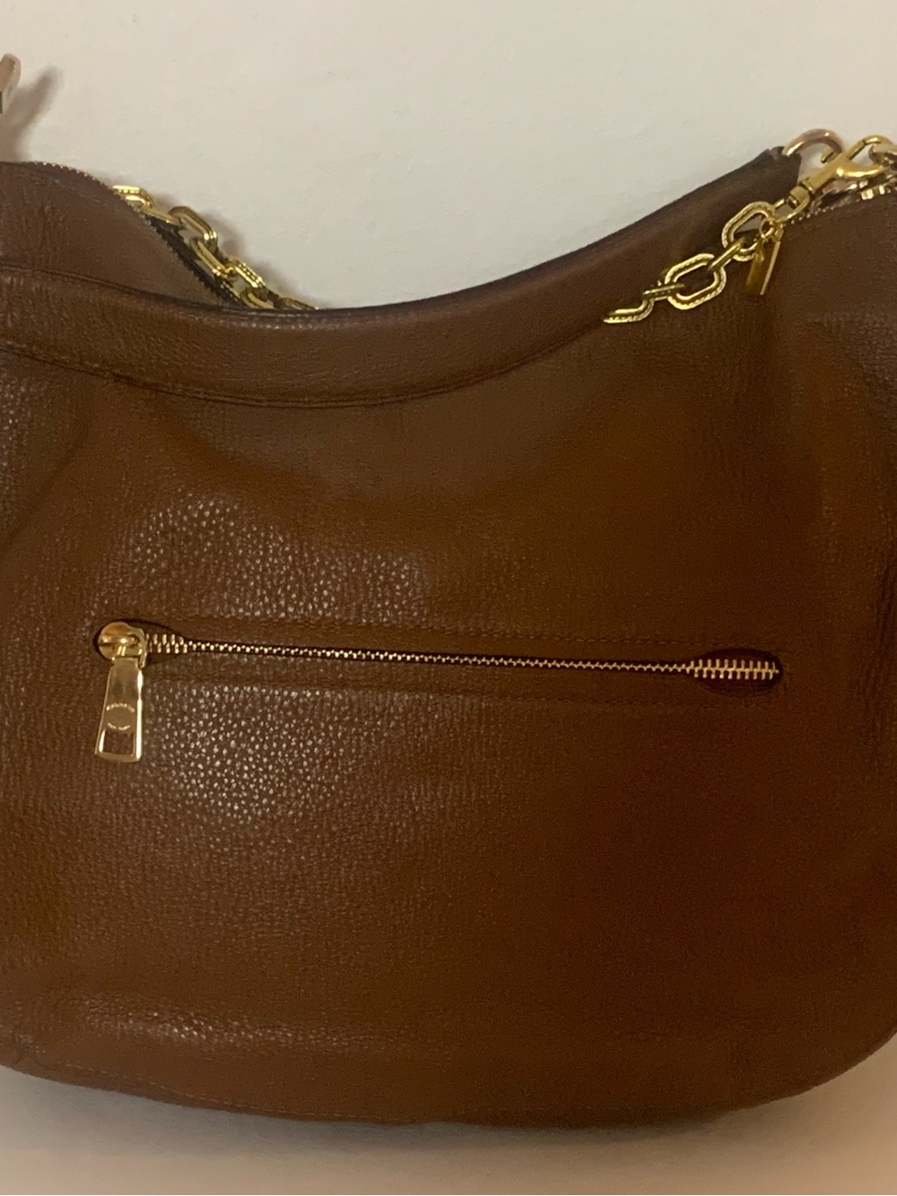 Coach Brown Pebbled Hobo Leather Shoulder Bag with Gold Hardware - Picture 3 of 10